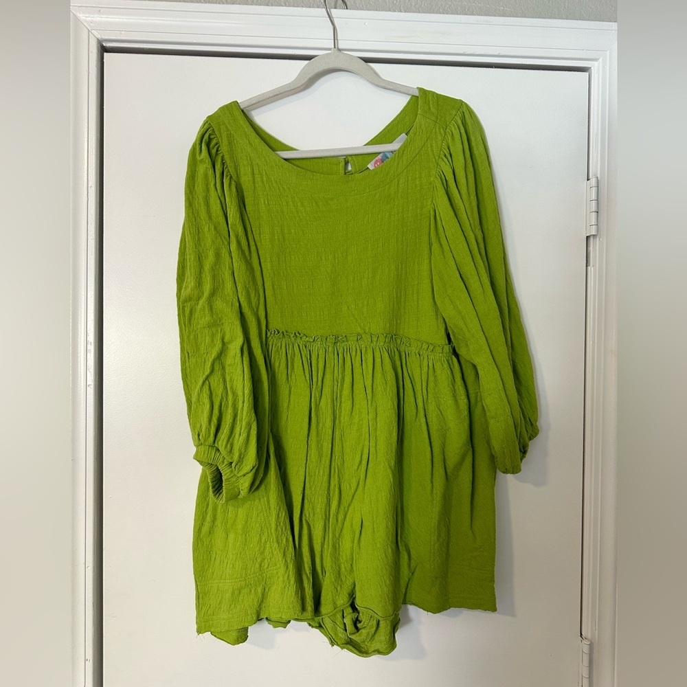 Green FP Beach Flowy Romper